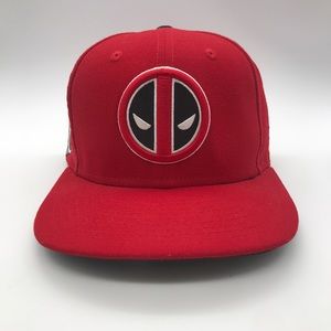Deadpool Logo Marvel New Era Red SnapBack Hat 9 Fifty